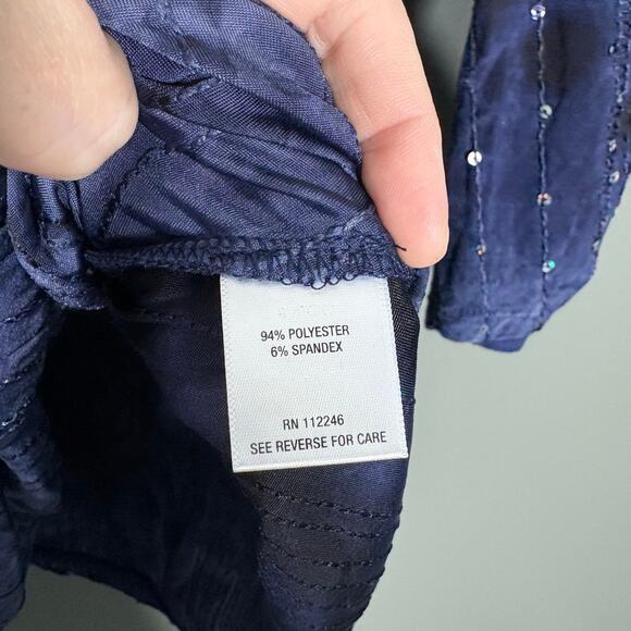 Sami & Jo Women's Blue Boho Sequin Tie Dye Twist Front Top - Size XL - Dopamine - Picture 6 of 7